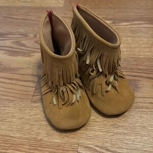 sweet n swag moccasins toddler 9/10 fringe boots booties shoes